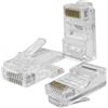QOLTEC Connettore modulare Qoltec RJ45 passante CAT6 UTP 100-pezzi [AKQOLKSAW054544]