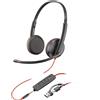 POLY Cuffie Poly Blackwire 8X229AA Padiglione con Microfono 3.5mm Nero [UHPOYBNP0000020]