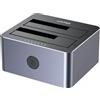 Unitek Docking Station Hard disk Unitek 2xSATA 2.5"/3.5" USB 5Gbps Grigio [Y-3026GY01-EU]