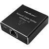 QOLTEC Mini Switch Qoltec Splitter 1x2 RJ45/Usb tipo C 1000Mbps Alluminio Nero [NUQOLSW2P052249]