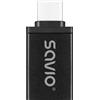 SAVIO Adattatore Usb Savio AK-80 USB-A USB-C Nero [AISAOASAK80]