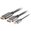 Lanberg Cavo video Lanberg Hdmi/Displayport M 1.8m Nero [AKLAGVH00000083]