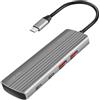 Logilink Hub Usb Logilink Ultra slim UA0414 7 porte Usb3.2 2xUsb-a 5xUsb-c 100W Grigio [NULLIUS7PUA0414]
