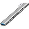 Logilink Hub Usb Logilink Ultra slim UA0436 4 porte da Usb-a ad 1xUsb 3.0/3xUsb 2.0 Grigio [NULLIUS4PUA0436]