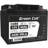 Green Cell Batteria Green cell Agm vrla 12V 40Ah IP54 Nero [AZGCEUAY12V40AJ]