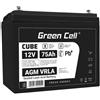 Green Cell Batteria Green cell Agm vrla 12V 75Ah IP54 Nero [AZGCEUAY12V75AJ]