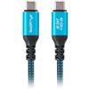 Lanberg Cavo dati/ricarica Lanberg CA-CMCM-44CU-0005-BK Usb4 Gen 2x2 Tipo C 40Gbps 240W 0.5m Nero/Blu [CA-CMCM-44CU-0005-BK]
