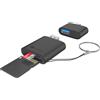 Icybox Lettore di scheda Icy Box IB-CR204-CU3 2in1 Usb 3.2 Gen 1 5000Mbps Nero [61180]