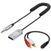 QOLTEC Adattatore audio Qoltec ricevitore wireless Bluetooth per casa e auto Nero Argento [ASQOLTB00056983]