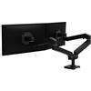 Ergotron Supporto da scrivania Ergotron LX Pro per 2 monitori 27'' 2x9kg 75x75mm 100x100mm carico totale 20kg Nero [45-686-292]