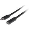 Lanberg Cavo di prolunga Lanberg CA-USBE-20CC-0015-BK USB-C maschio/femmina 3.1 da 1.5m Nero [CA-USBE-20CC-0015-BK]