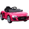 AIYAPLAY Macchina Elettrica per Bambini 3+ Anni 12V Audi R8 Spyder, 3-5 km/h con 2 Motori e Telecomando, Rosa | Aosom Italy
