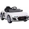 AIYAPLAY Macchina Elettrica per Bambini 3+ Anni 12V Audi R8 Spyder, 3-5 km/h con 2 Motori e Telecomando, Bianco | Aosom Italy