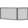 HOMCOM Parascintille Camino Pieghevole a 2 Pannelli in Metallo Verniciato, Pronto all'Uso, 140x1x50 cm, Nero | Aosom Italy