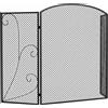 HOMCOM Parascintille Camino Pieghevole a 3 Pannelli in Metallo Verniciato, Pronto all'Uso, 133x1x77 cm, Nero | Aosom Italy
