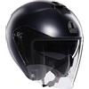 AGV - IRIDES E2206, Casco Moto JetUnisex, Casco Moto Open Face con Visiera Antigraffio e Protezione UV, Matt Ardesia Grey, XS