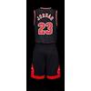 COMPLETO CANOTTA+PANTA DA COLLEZIONE ADULTO-BASKET-CHICAGO BULLS-JORDAN-NERO