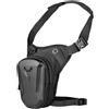 Aventurix HOMEFISH Borsa da gamba moto impermeabile nera universale a tracolla