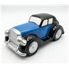 Salvadanaio Auto Antica Vintage Ceramica Blu e Nera Soprammobile Idea Regalo Nos