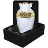 Urna Commemorativa Bianca - Mini Urna per Ceneri Umane - Urna Commemorativa per
