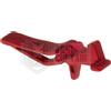 APS GRILLETTO TATTICO M4 ASG DYNAMIC CUSTOM CNC IN METALLO ROSSO SOFTAIR