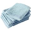 De Witte Lietaer Collection H - Set di 6 Guanti da Bagno in Cotone, 15 x 21 cm, Colore: Turchese