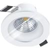 Eglo LED faretti da incasso Salabate, spot da soffitto | dimmerabile, piatto, alluminio bianco, luce calda, 6 W, 380 lm, 3000 K, Ø 8,8 cm