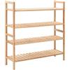 vidaXL Scarpiera in Legno Massello di Noce 69x26x81 cm