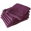 De Witte Lietaer Collection H - Set di 6 Guanti da Bagno di Cotone Rosso Barbabietola 15 x 21 cm