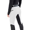 Chesoon Pantaloni da equitazione da donna con seduta completa, con toppe al ginocchio, collant per la scuola, pantaloni patchwork con tasche