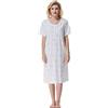 Keyocean Camicia da Notte Donna 100% Cotone Pigiama Estiva a Maniche Corte