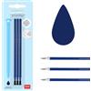 Legami - Refill per Penna Gel Cancellabile, Set 3 Pezzi, Altezza 13 cm, Inchiostro Termosensibile Blu, Punta 0,7 mm