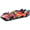 Burago Bburago - Ferrari 499P 24H LMH Hypercar 2025#51, Auto Diecast in Scala 1:18, Replica Dettagliata con Porte Apribili, Livrea Ufficiale Ferrari, Età Consigliata 14+ Anni
