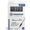 OSAMA Penna a Sfera OBG con Cappuccio, Tratto 1 mm. - Blister 10 Penne Nero