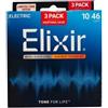 ELIXIR 16567 PACK DA 3 MUTE PER CHITARRA ELETTRICA 010 046