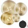 Set Piatti Batteria 3pz 10-20" Cymbal Pack Lega Professionale 254-505mm