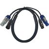 EXTREME PD-001 3 METRI CAVO COMBO DMX XLR 3 PIN+ ALIMENTAZIONE POWERCON IN-OUT