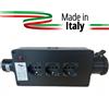 ELGA PCN-3UPCN POWERBOX PASSANTE CEE 16A-3P 3 PRESE UNEL 10A-16A-SHUKO CON RILAN