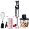 Frullatore a Immersione 4-In-1, 1000W Mini Frullatore a Mano in Acciaio Inossida