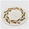 EDG Enzo De Gasperi Sottopiatto Agrifoglio con Perline Rotondo Natale D 36 Cm White Green