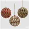 EDG Enzo De Gasperi Addobbo Palla Flowermix di Natale Ass. D 10 Cm Green Red 1 Pz