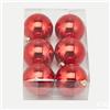 EDG Enzo De Gasperi Palla Natale Poly D 8 Cm Lucida Red Cf 6 Pz