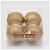 EDG Enzo De Gasperi Palla Natale Poly D 10 Cm Glitterata Gold Cf 4 Pz