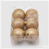 EDG Enzo De Gasperi Palla Natale Poly D 8 Cm Glitterata Gold Cf 6 Pz