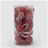 EDG Enzo De Gasperi Addobbo Natale Decomix H 12 Cm D 8 Cm White Red Cf 40 Pz