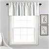 Lush Decor Farmhouse - Mantovana per finestra in cotone riciclato tinto a righe, 45,7 x 132,1 cm, colore: blu