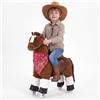 Cavallo Cavalcabile per Bambini, Pony Cavalcabile con Ruote Scorrevoli, Cavallo
