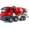 BRUDER 03655 - scala 1:16 - CAMION BETONIERA MERCEDES BENZ AROCS ROSSA - NUOVO