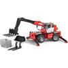 BRUDER 02129 -scala 1:16 -MANITOU MRT 2150 CON BRACCIO MECCANICO + ACCESSORI