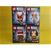 LEGO BrickHeadz Justice League Bundle 41598 41599 41600 41601 Nuovi Sigillati